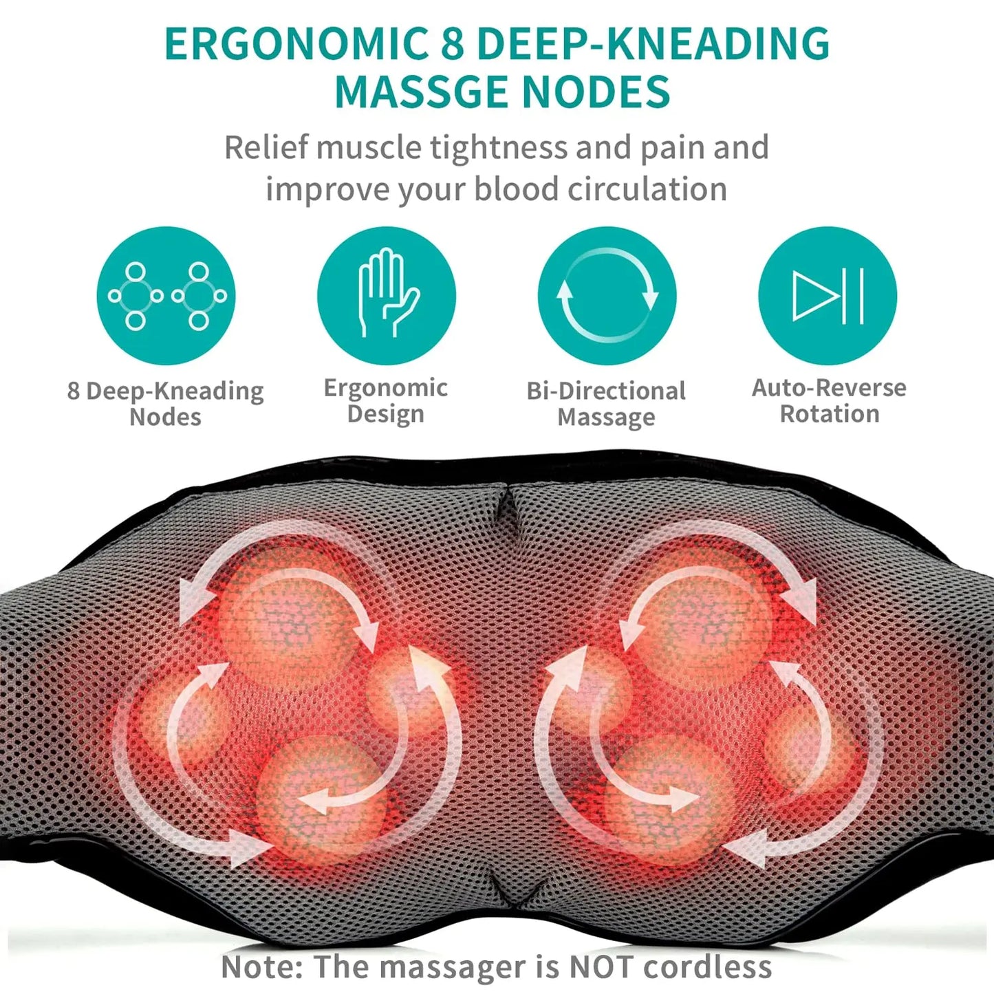 Luxiz™ Neck and Back Massager with Soothing Heat Luxiz™️