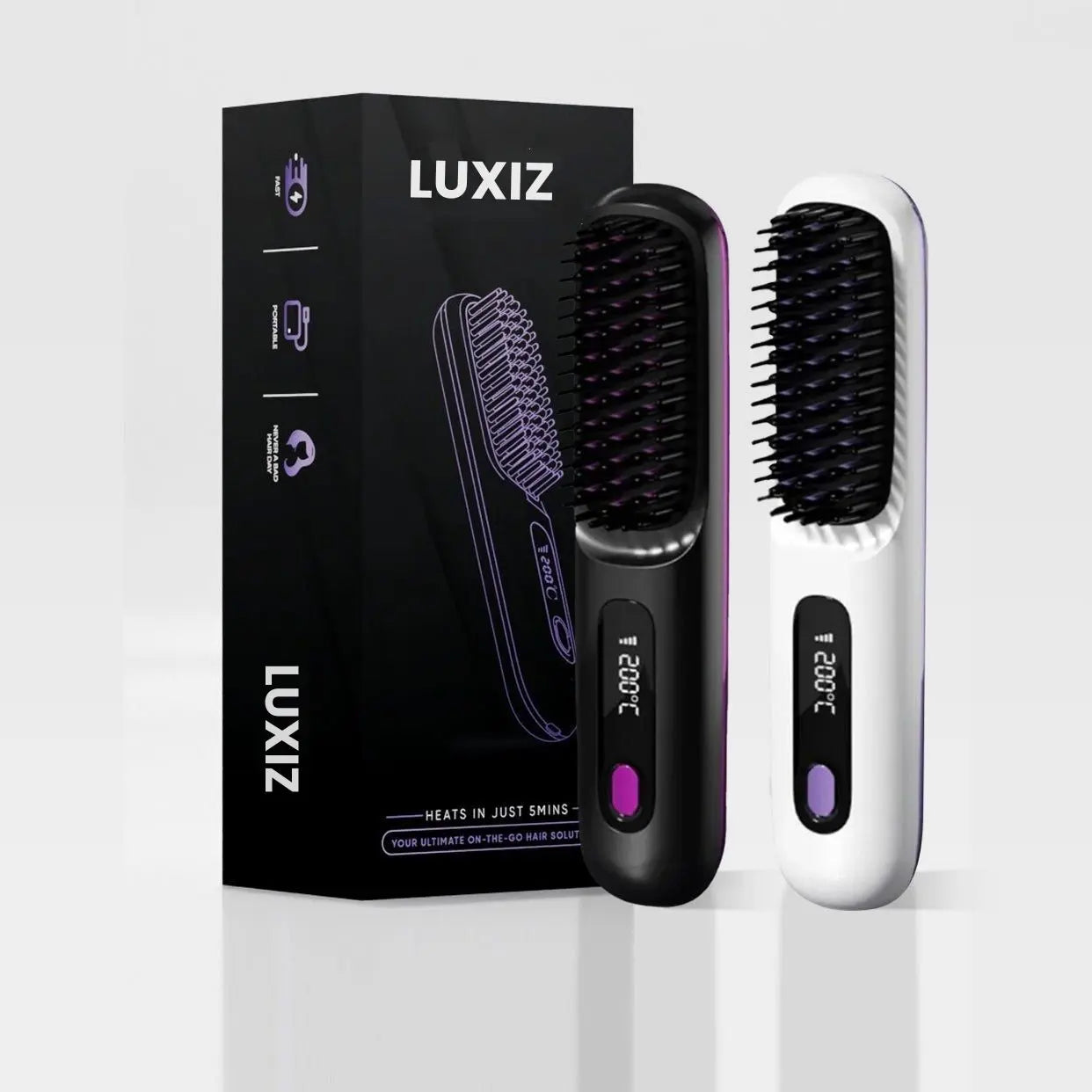 Luxiz Portable Straightener Brush - GoBrush PRO Luxiz™️
