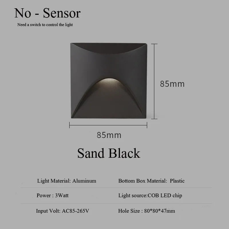 Zavala - Modern Waterproof Indoor/Outdoor Recessed Stair Wall Light