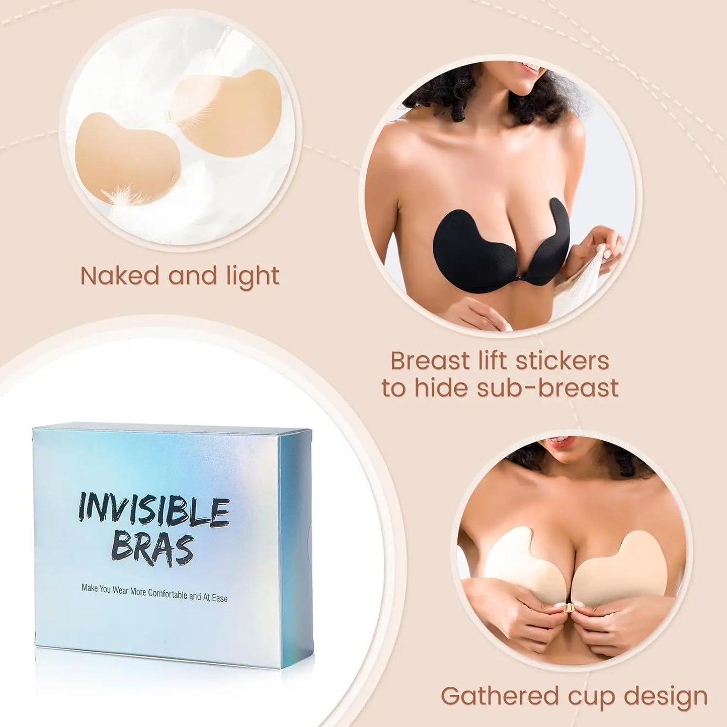Invisible Push-Up Sticky Bra Luxiz™️