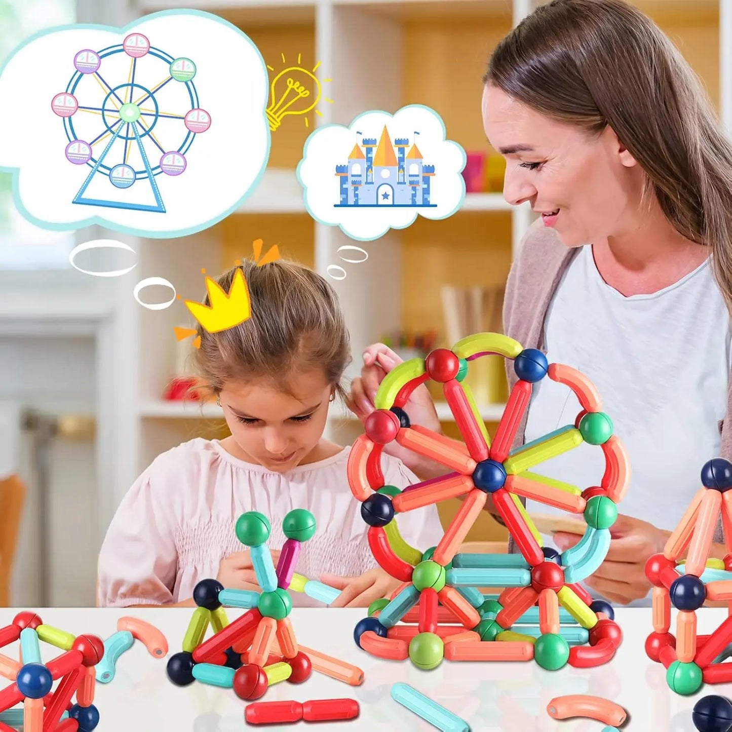 Magnetic IQ Builder Block Set Luxiz™️