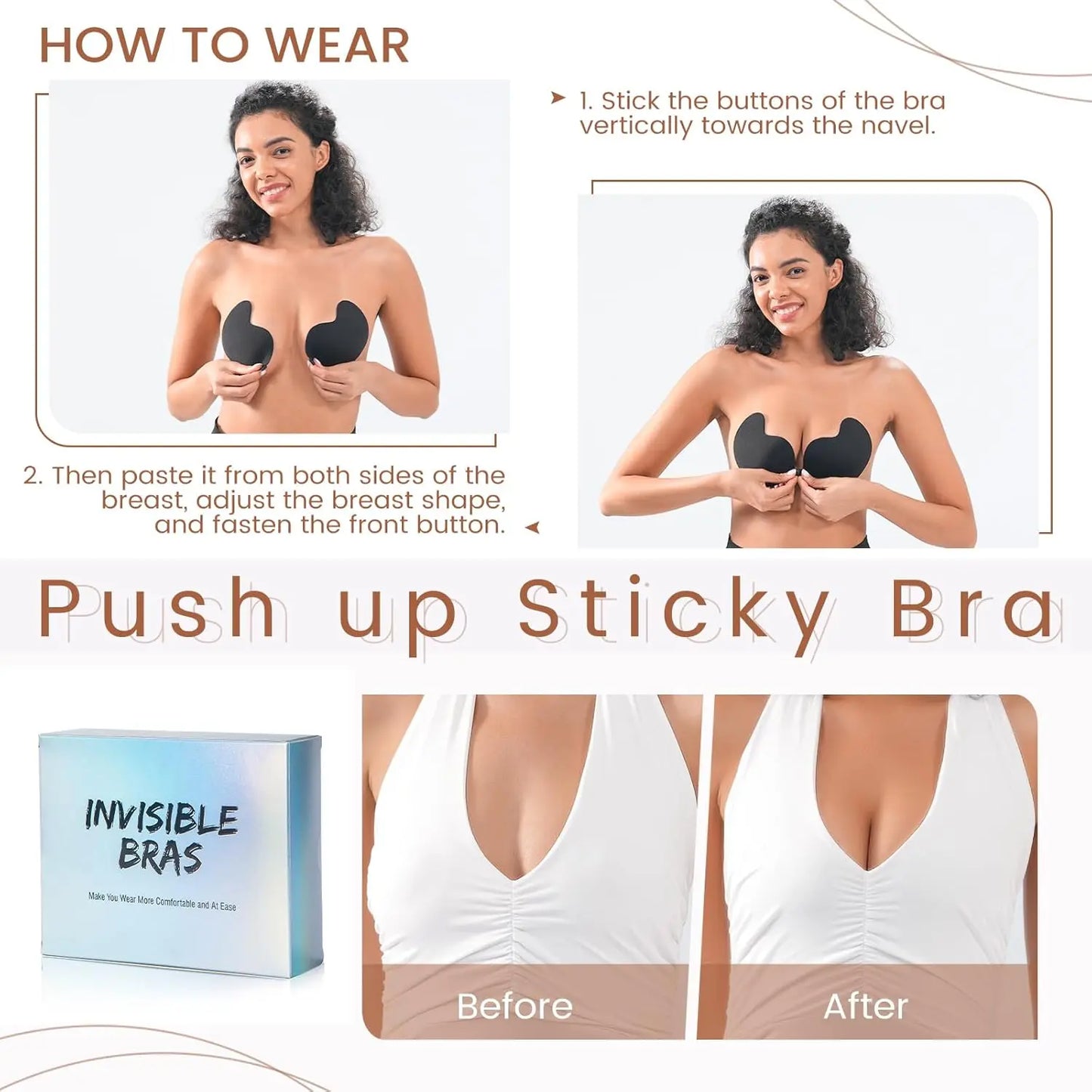 Invisible Push-Up Sticky Bra Luxiz™️