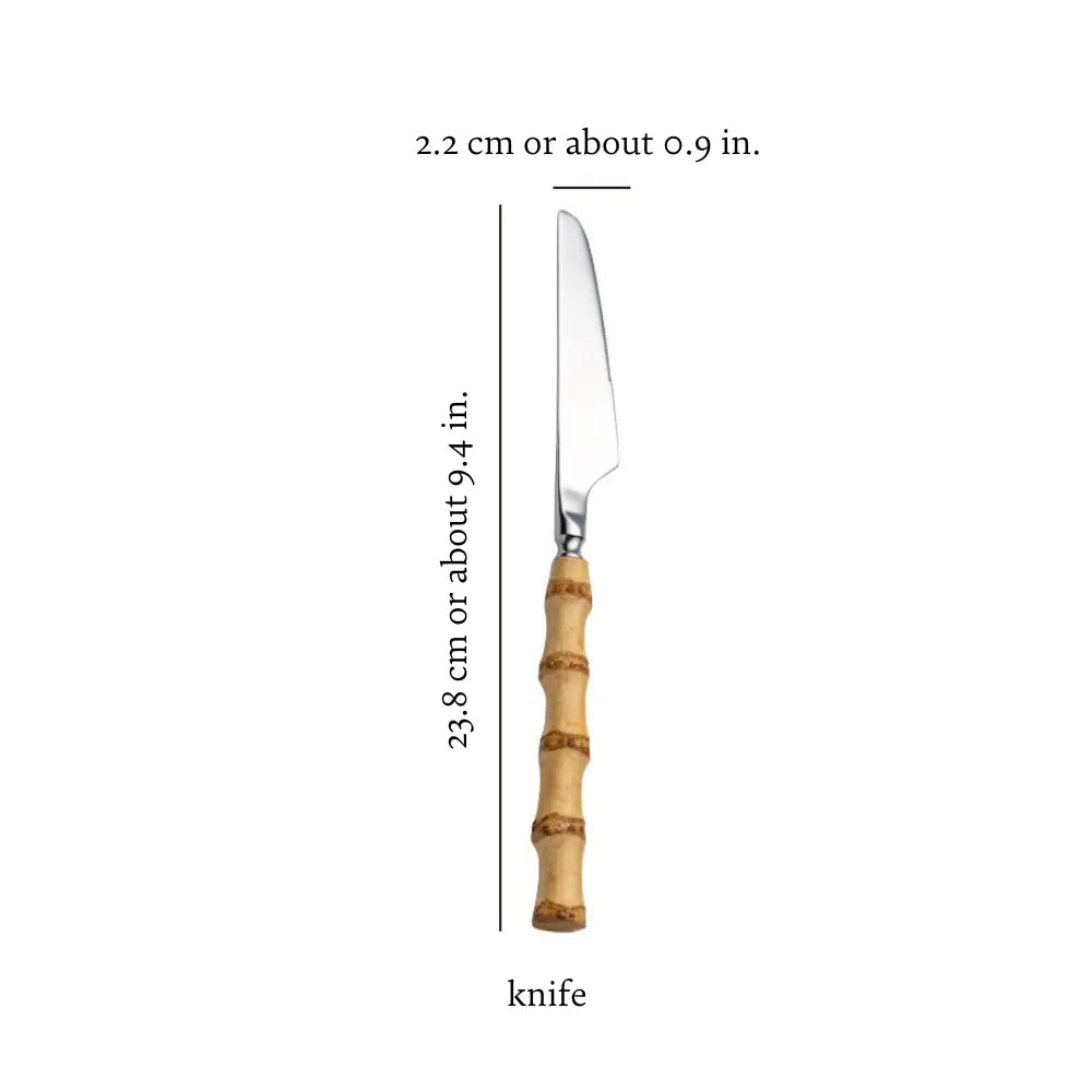 Natural Bamboo Flatware Set Luxiz™️