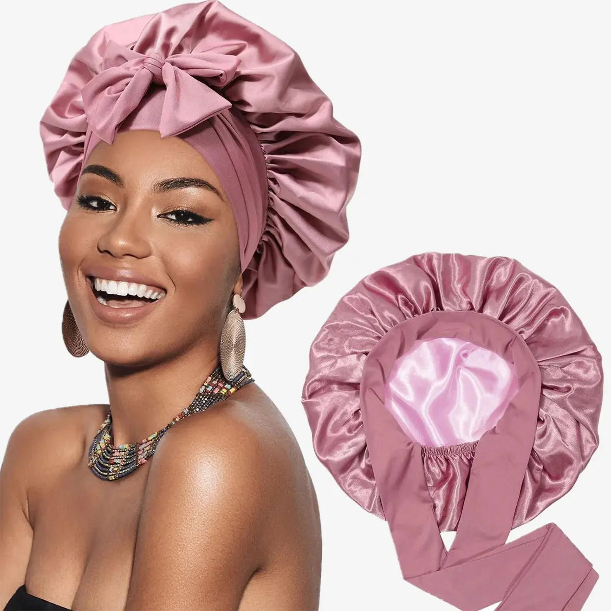 Double Layered Silk Satin hair cap IUI BEAUTY