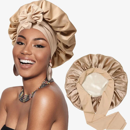 Double Layered Silk Satin hair cap IUI BEAUTY