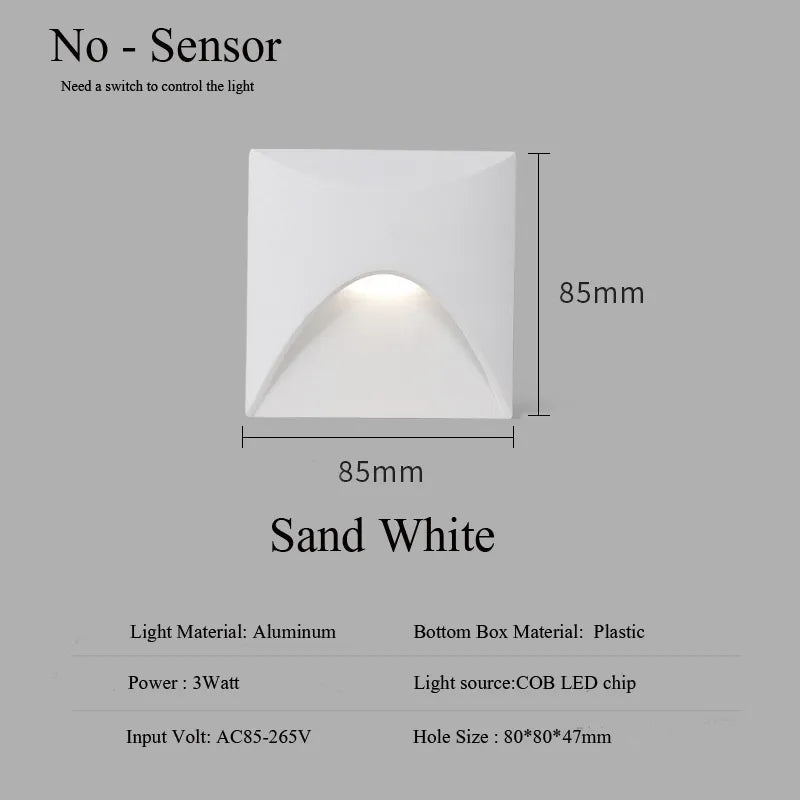 Zavala - Modern Waterproof Indoor/Outdoor Recessed Stair Wall Light