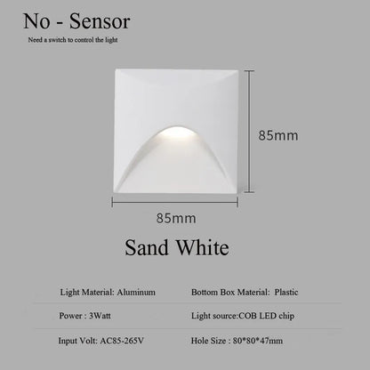 Zavala - Modern Waterproof Indoor/Outdoor Recessed Stair Wall Light