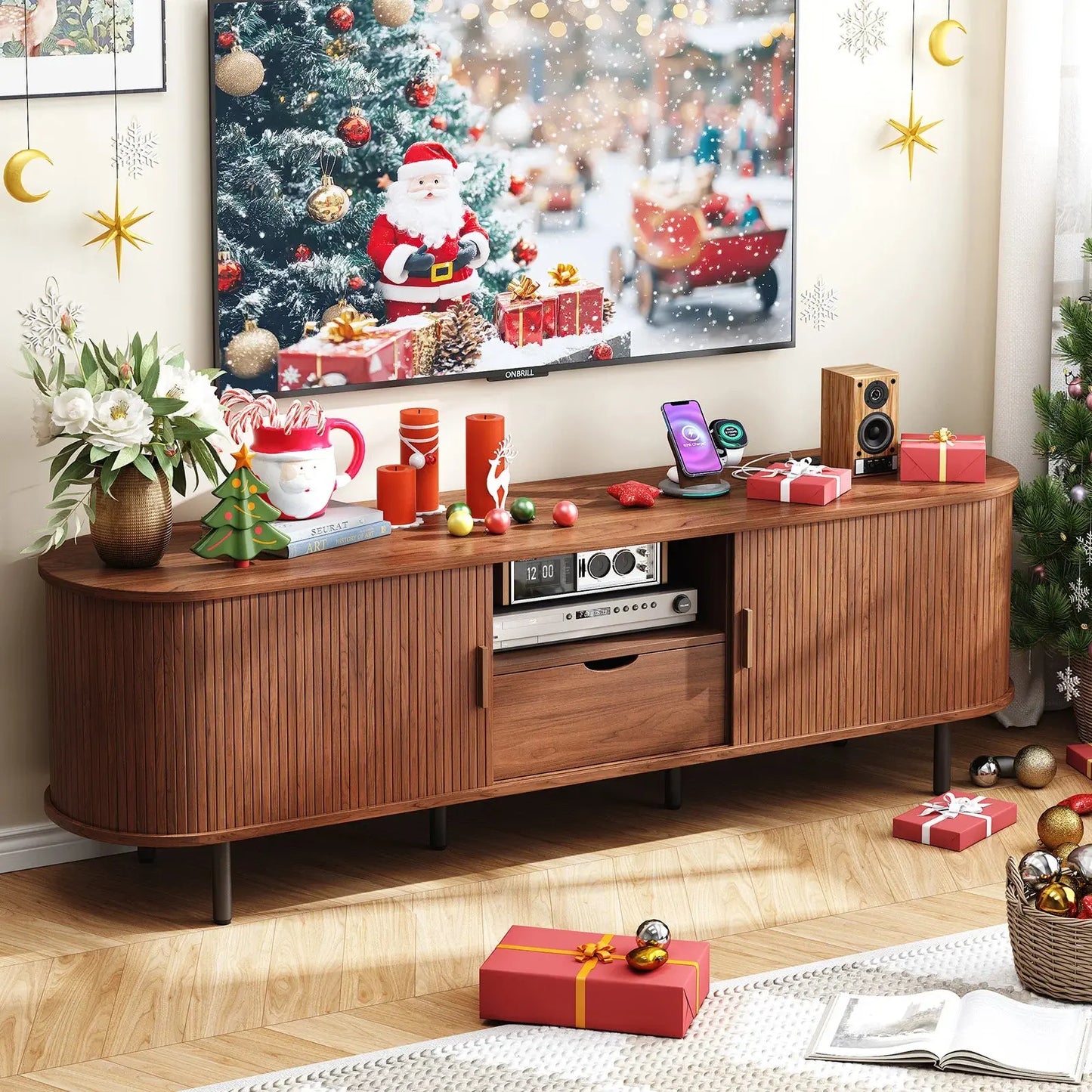 69" TV Stand w/ Power Outlet