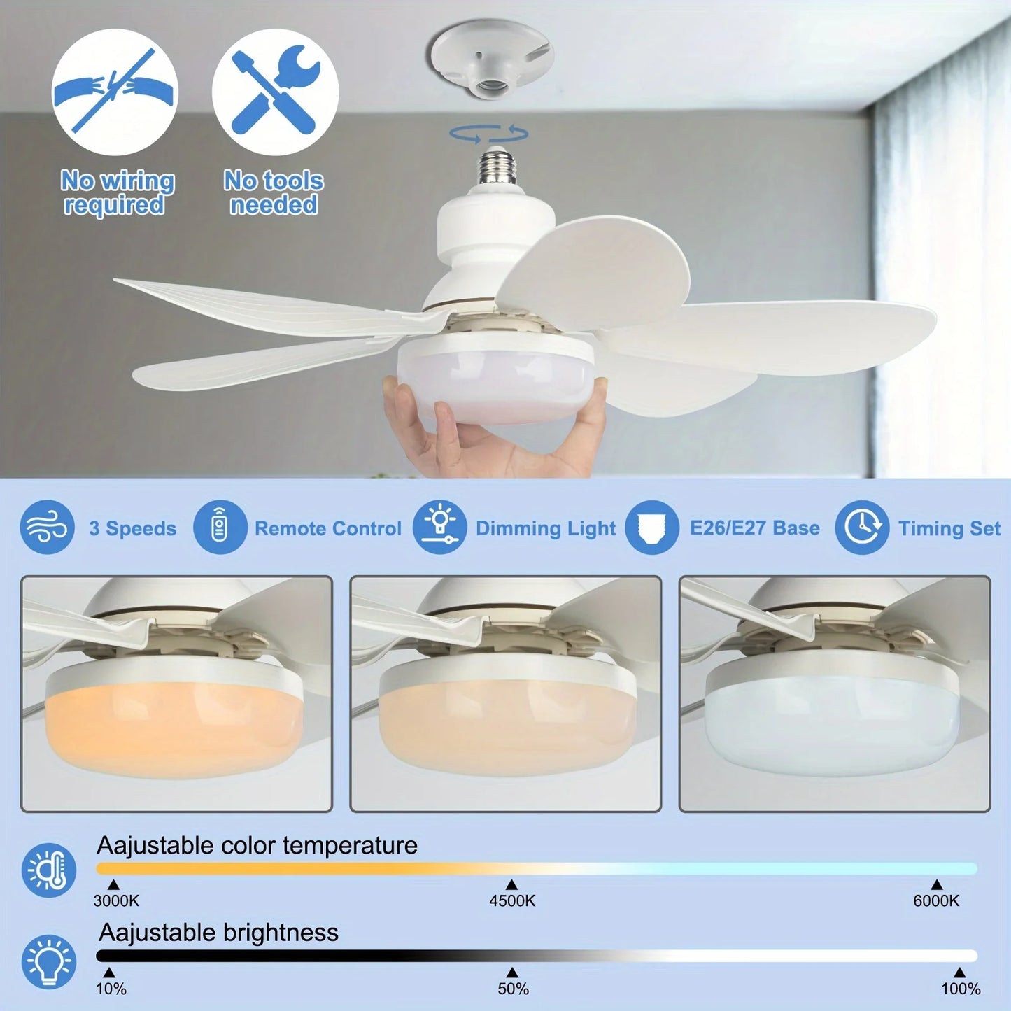 Luxiz™️ LED Remote Ceiling Fan