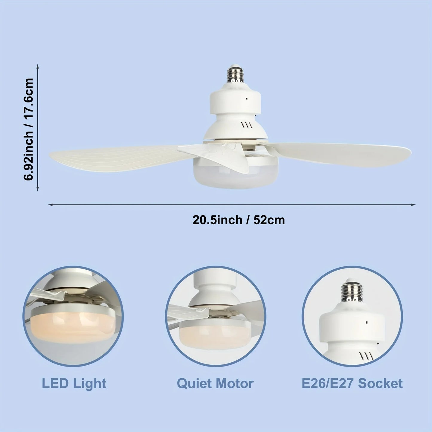 Luxiz™️ LED Remote Ceiling Fan