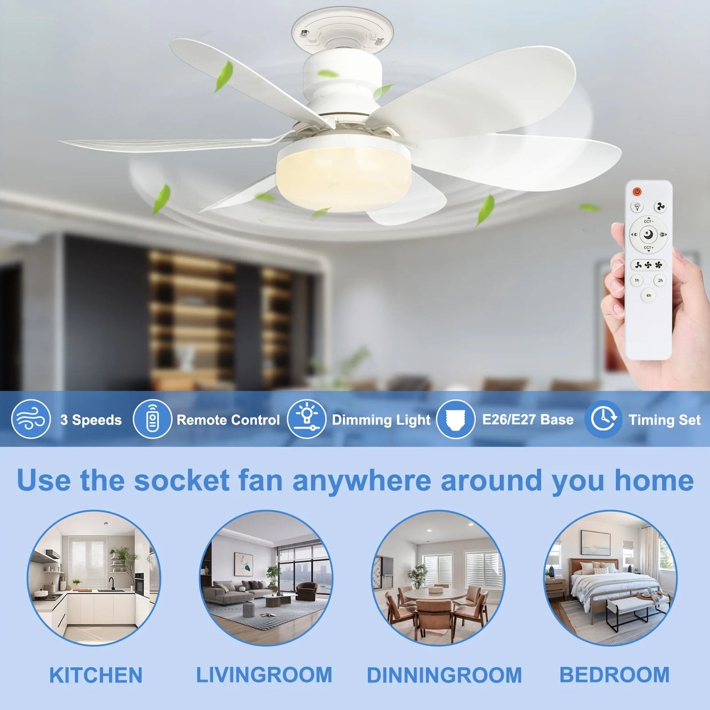 Luxiz™️ LED Remote Ceiling Fan